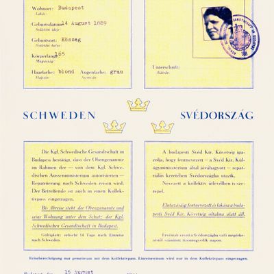 Bild vergr&ouml;&szlig;ern: Wallenberg Ausstellung schwedischer Schutzpass
