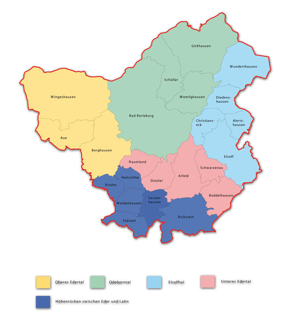 Bild vergrößern: Karte - Stadt der Dörfer