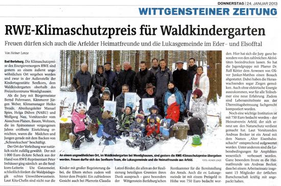 Pressebericht Klimaschutzpreis 2012 WP