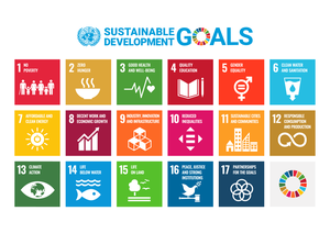 Bild vergrößern: Logos der 17 Nachhaltigkeitsziele der Vereinten Nationen.