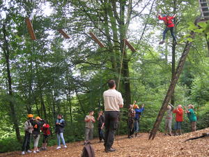 Klettern im Hochseilgarten