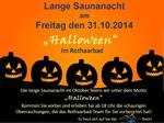 Plakat Lange Saunanacht Okt. 2014