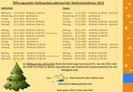 neu &Ouml;ffnungszeiten Weihnachten 2015