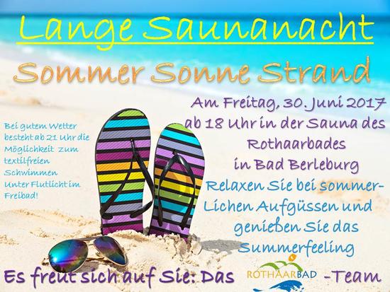 Bild vergr&ouml;&szlig;ern: Lange Saunanacht im Juni